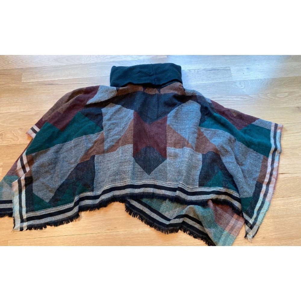 Free People Women's Turtleneck Sweater Poncho One Size - Picture 4 of 7